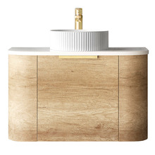 Bondi Wall Hung Single Vanity with Pure White Countertop